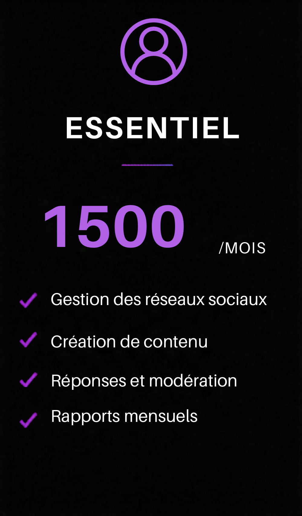 1- Forfait Essentiel